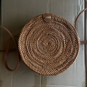 Brown woven purse